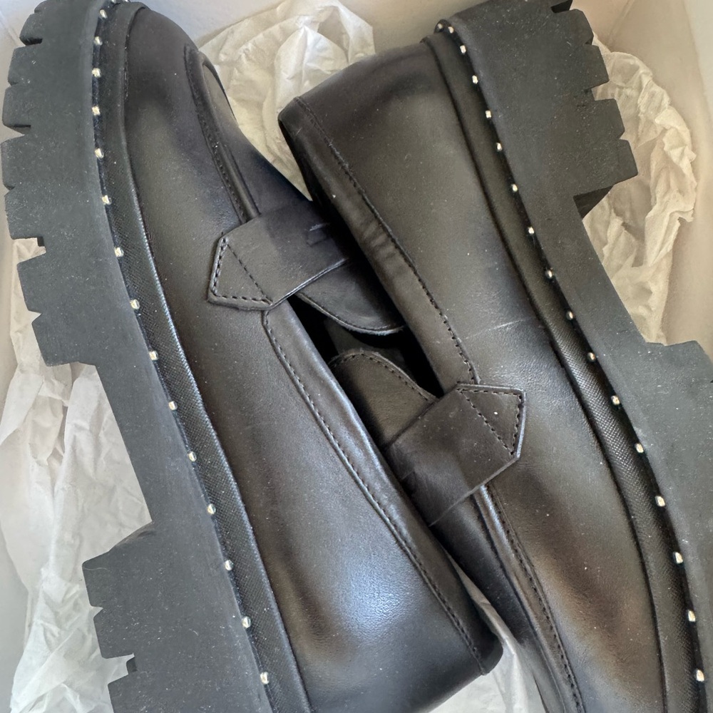 SCHUTZ Black Loafers with Studded Sole